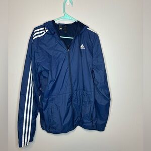 Adidas mens dark blue windbreaker size medium